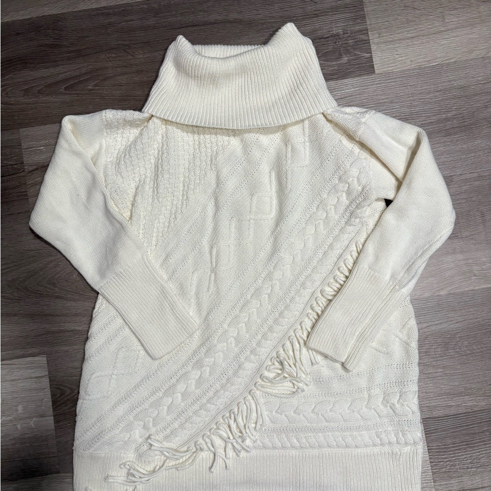 Chico's Cream Cowl Neck Sweater